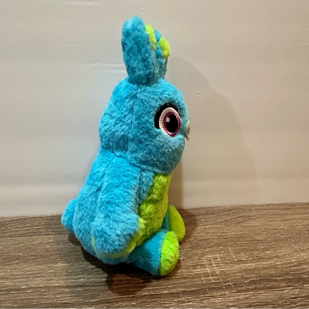 Disney Pixar Bunny Toy Story 4 Plush Turquoise Blue / Lime Green 10”